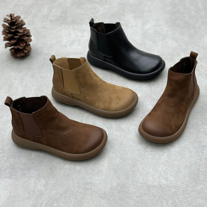 Rosie Women's Round Toe Leather Chelsea Boots, view 8