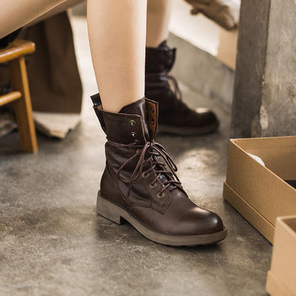 Enid Women's Sheepskin Lace Up Combat Boots, view 4
