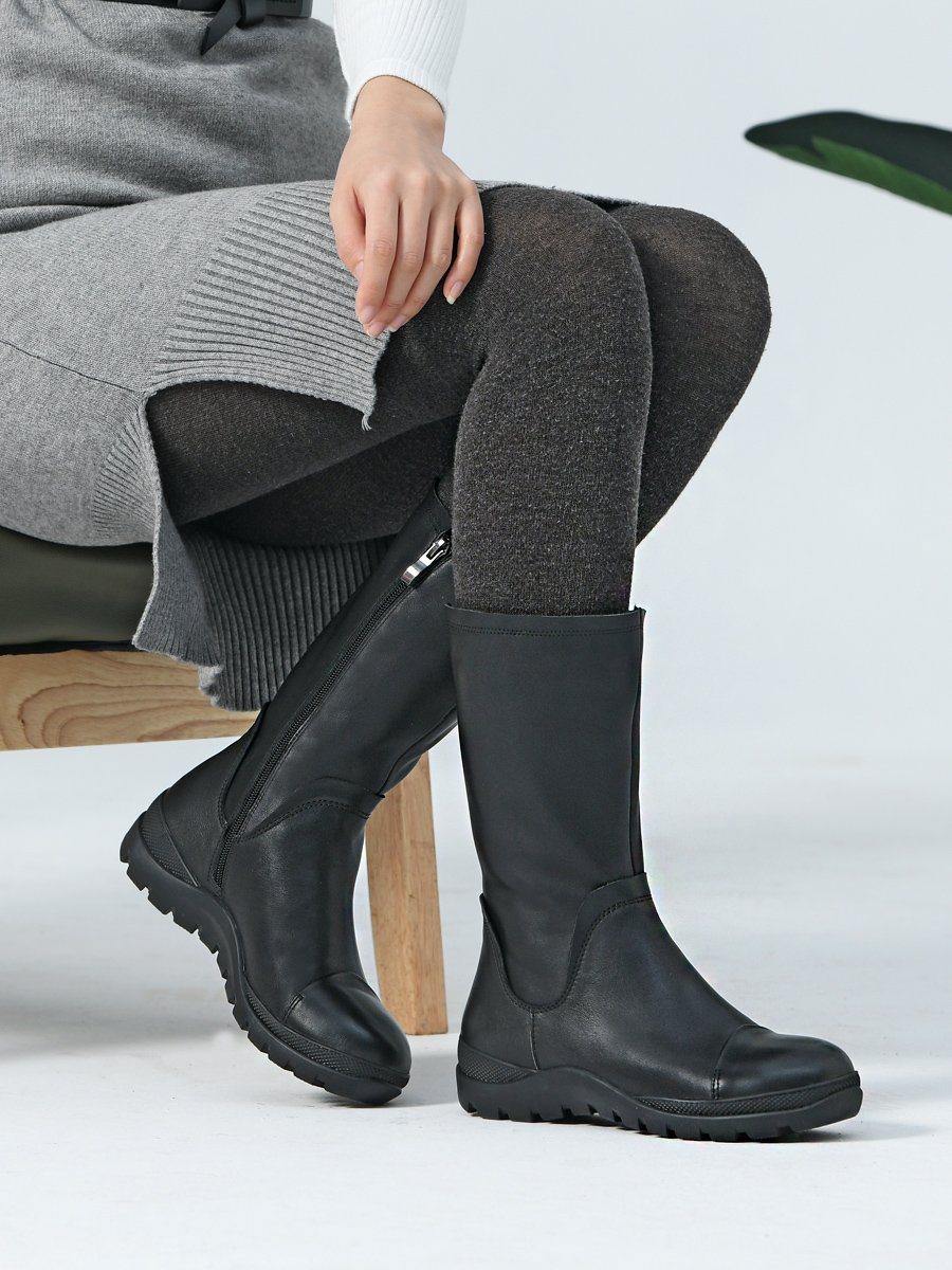 Lara Women's Wide Fit Side Zip Mid Calf Boots, view 5