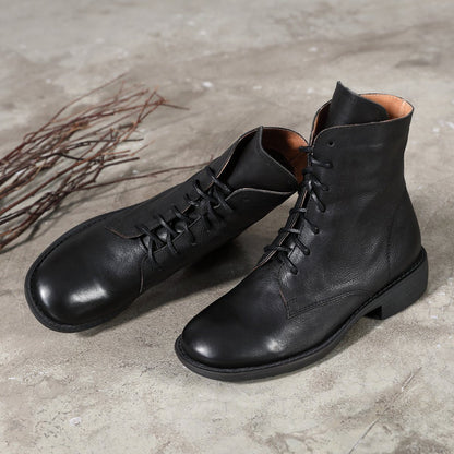 Lorna Women's Chunky Combat Lace Up Ankle Boots, view 3