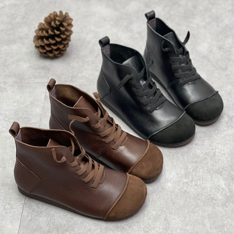 Tess Women's Lace Up Round Toe Ankle Boots, view 1