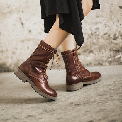 Romy Women's Sheepskin Chunky Side Zip Ankle Boots, view 3