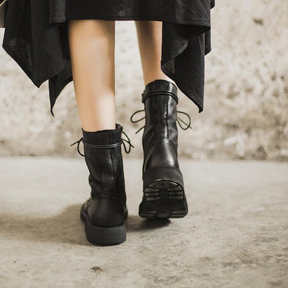 Romy Women's Sheepskin Chunky Side Zip Ankle Boots, view 8
