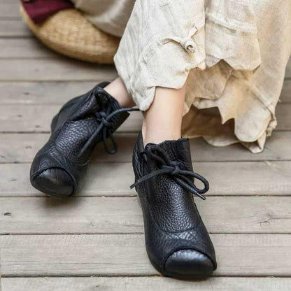 Liv Women's Faded Finish Lace Up Ankle Boots, view 1
