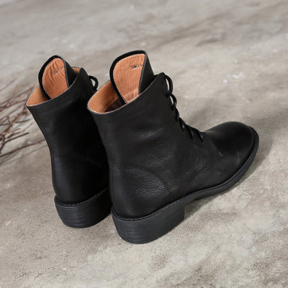 Lorna Women's Chunky Combat Lace Up Ankle Boots, view 8