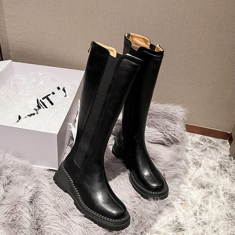 Millie Women's Chunky Round Toe Knee High Boots, view 7
