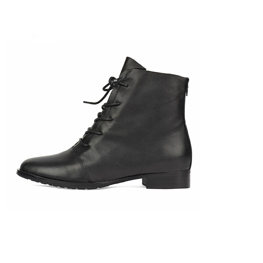 Nell Women's Retro Lace Up Leather Ankle Boots, view 13