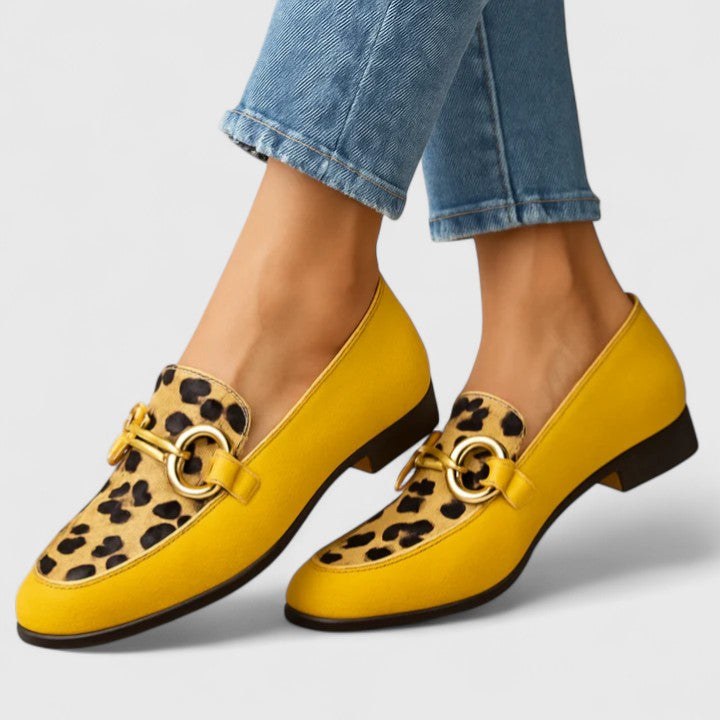 Mheiko Women's Relaxed Fit Leopard Print Loafers, view 1