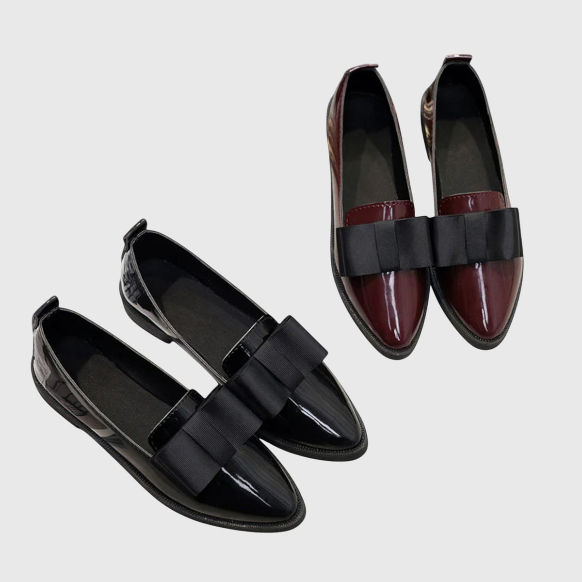 Anya Women's Rounded Toe Flat Heel Loafers, view 3