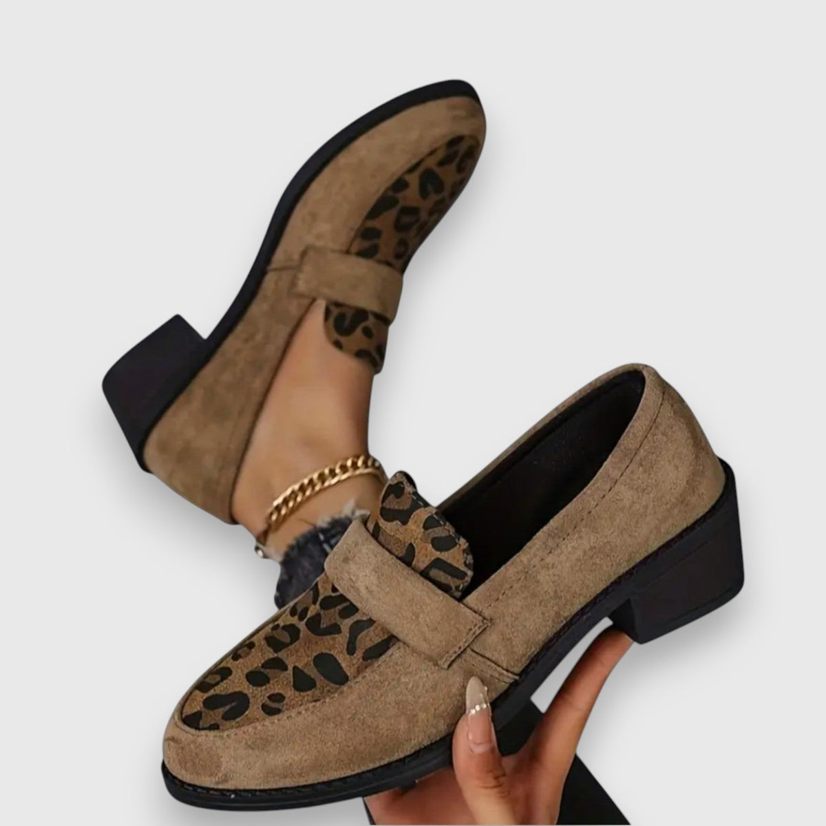 Brunika Women's Leopard Print Loafers, view 4