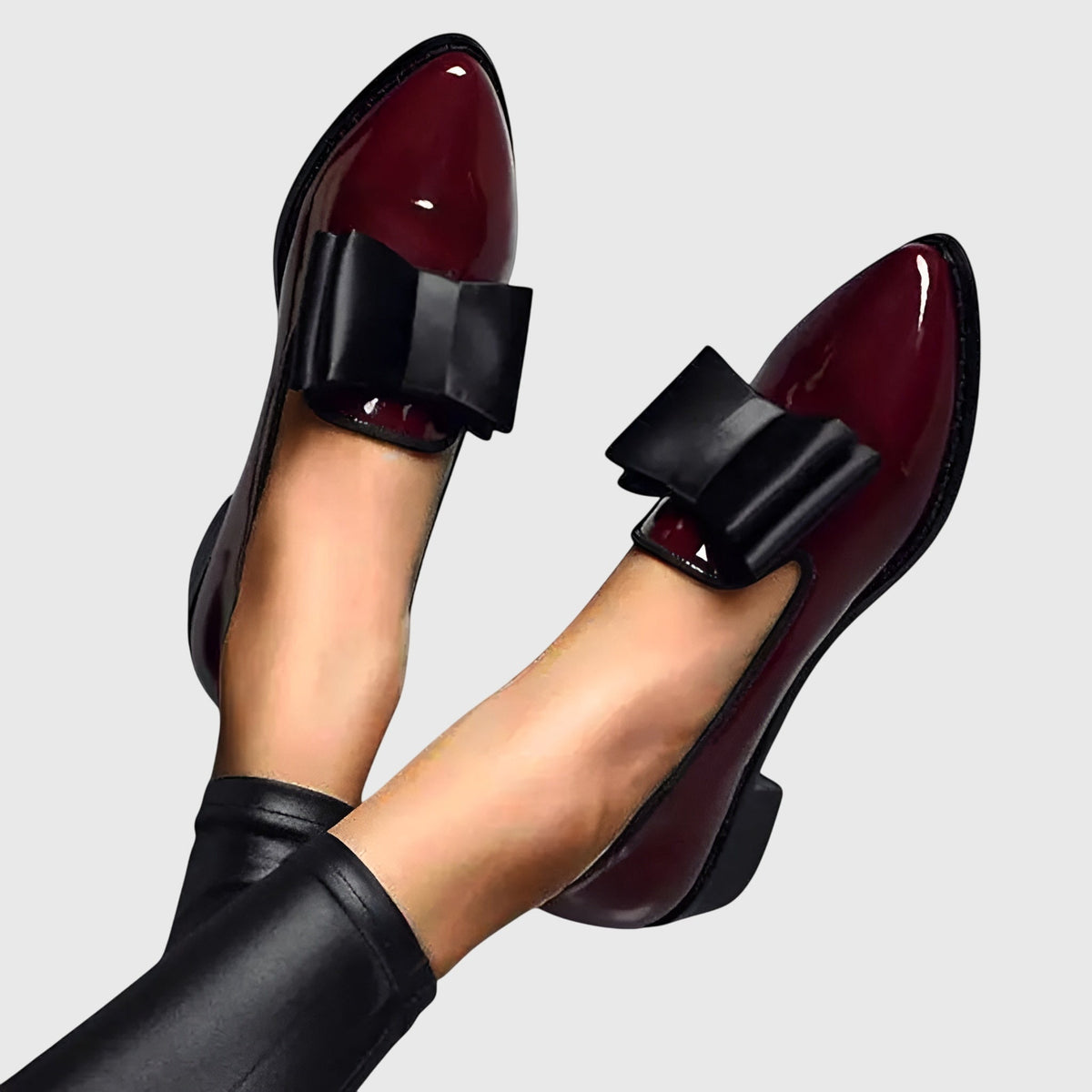 Anya Women's Rounded Toe Flat Heel Loafers, view 9
