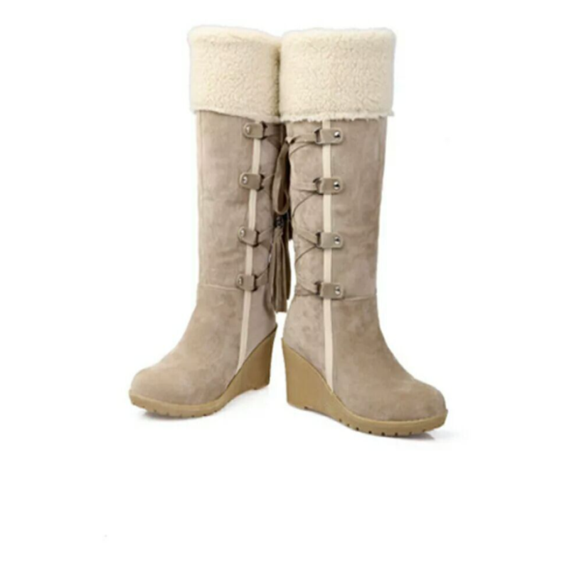 Hermione Women's Fur Lined Wedge Boots, view 3