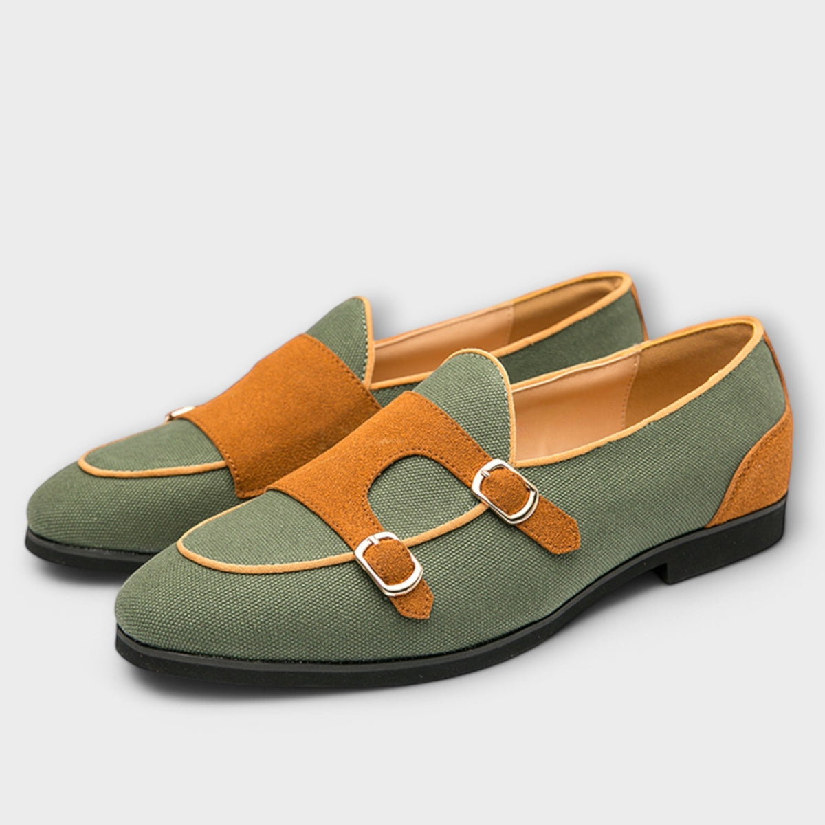 Elina Women's Faux Suede Buckle Slippers, view 3
