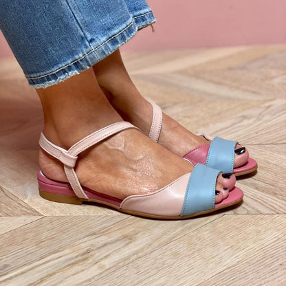 Ellela Women's Colour Block Leather Flat Shoes, view 4