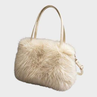 Cecelia Women's Faux Rabbit Fur Handbag, view 2