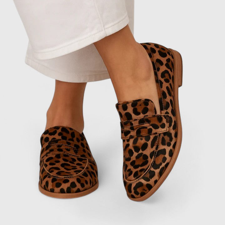 Kaevryn Women's Leopard Print Slip On Loafers, view 1