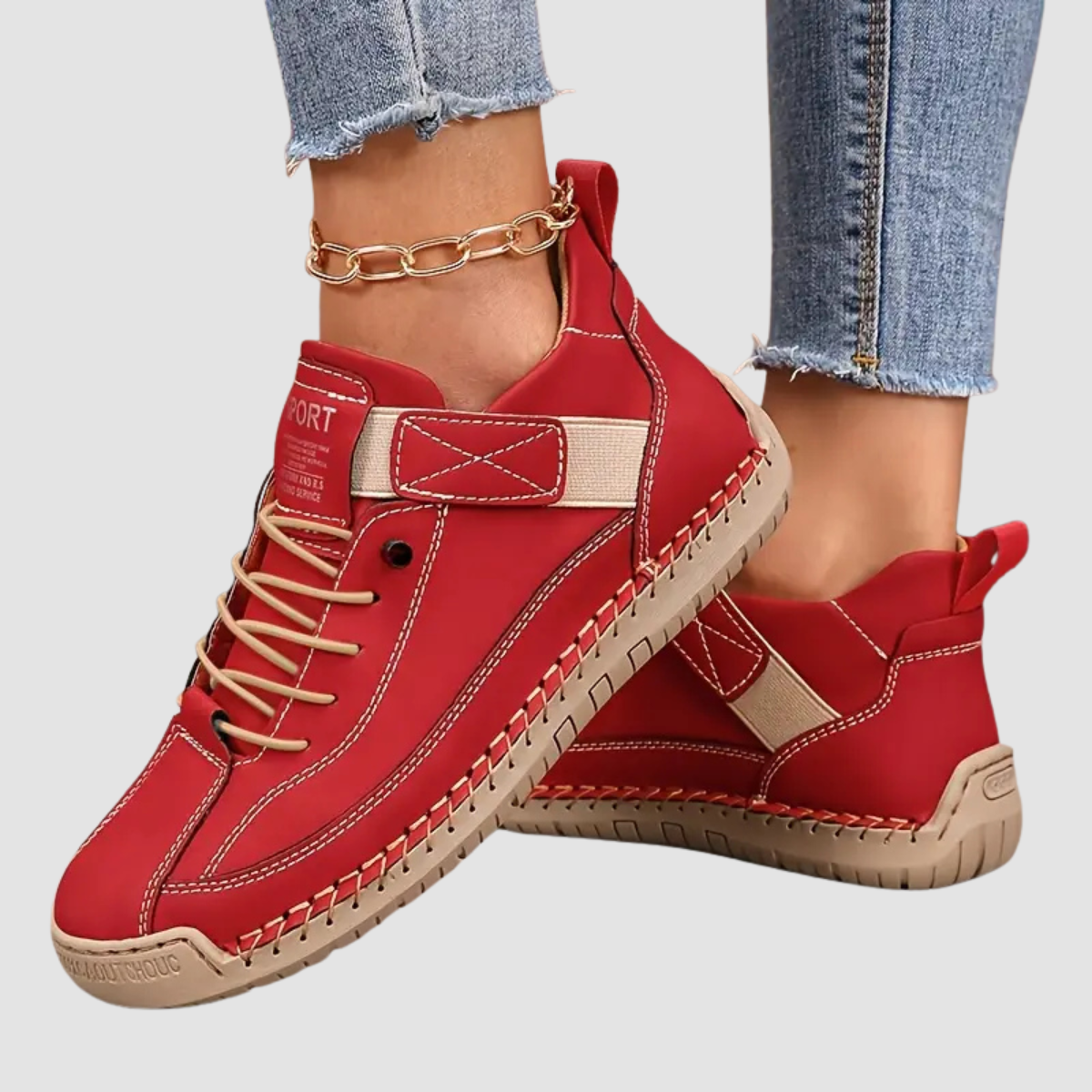 Emiline Women's Slip On Leather Trainers, view 6