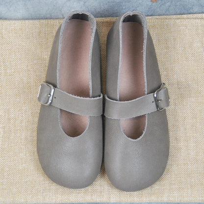 Nessa Women's Round Toe Buckle Strap Mary Jane Shoes, view 8