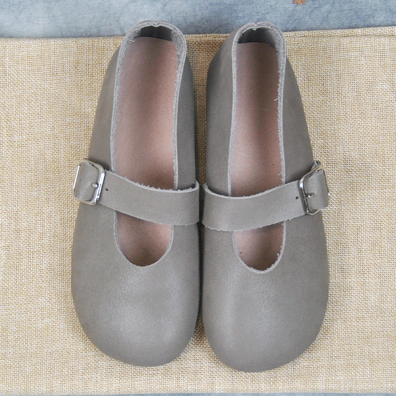 Nessa Women's Round Toe Buckle Strap Mary Jane Shoes, view 8