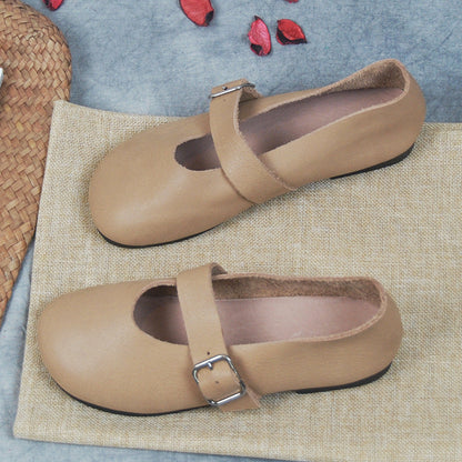 Nessa Women's Round Toe Buckle Strap Mary Jane Shoes, view 4