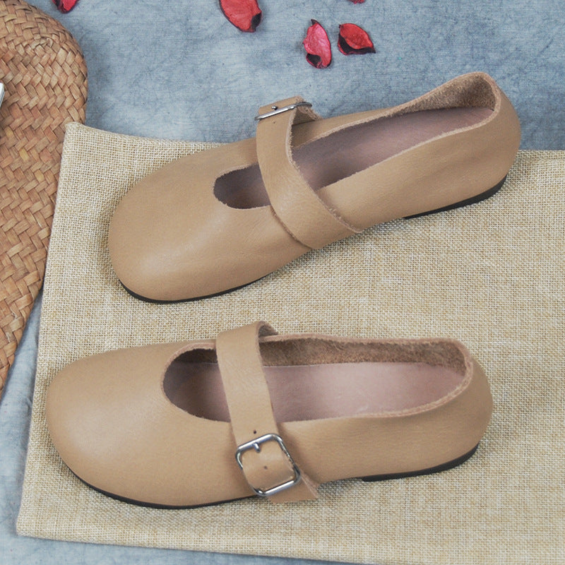 Nessa Women's Round Toe Buckle Strap Mary Jane Shoes, view 4