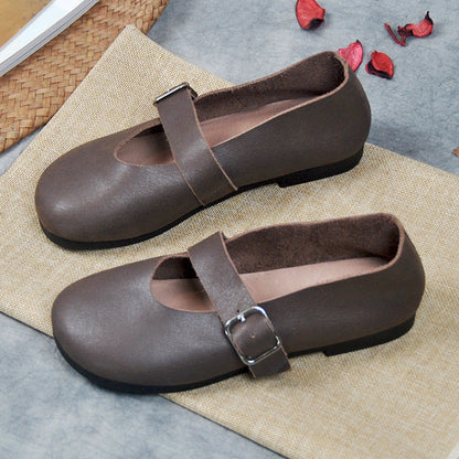 Nessa Women's Round Toe Buckle Strap Mary Jane Shoes, view 7