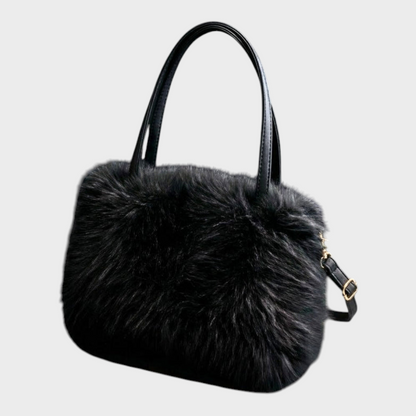 Cecelia Women's Faux Rabbit Fur Handbag, view 4