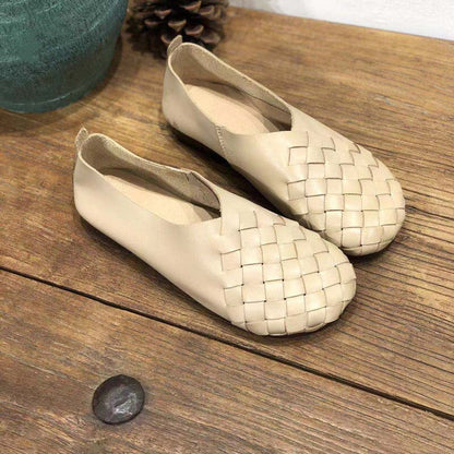 Stella Women's Woven Round Toe Flat Shoes, view 5