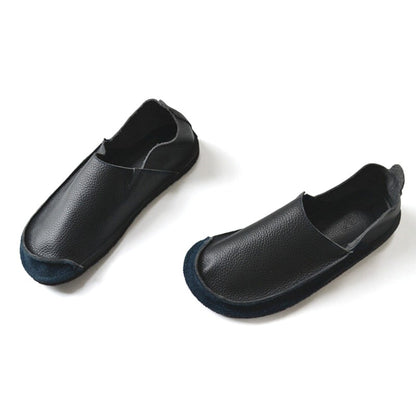 Violet Women's Slip On Round Toe Leather Loafers, view 3