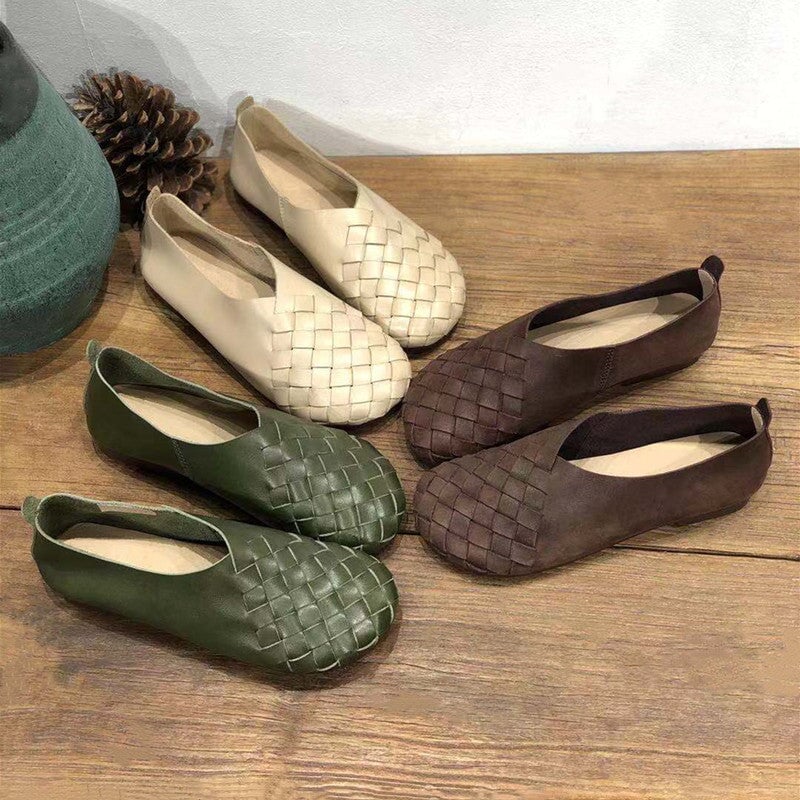 Stella Women's Woven Round Toe Flat Shoes, view 11