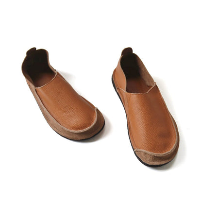 Violet Women's Slip On Round Toe Leather Loafers, view 2