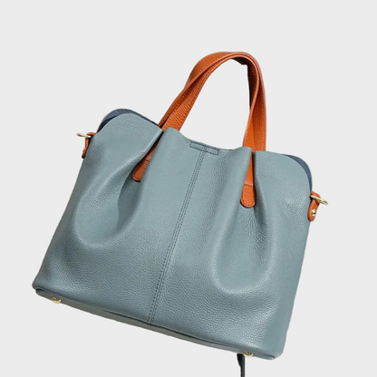 Alana Women's Cowhide Leather Litchi Grain Handbag, view 12
