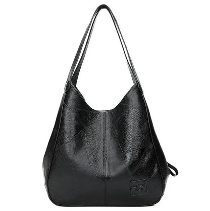 Harriet Women's Leather Hobo Drawstring Shoulder Bag, view 5