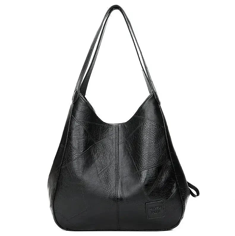 Harriet Women's Leather Hobo Drawstring Shoulder Bag, view 5
