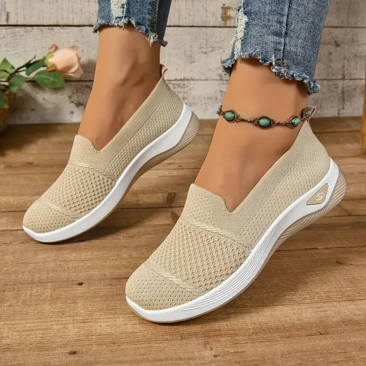 Juliet Women's Slip On Textile Trainers, view 8