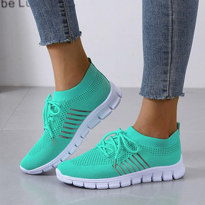 Katrine Women's Mesh Slip On Thick Sole Trainers, view 1