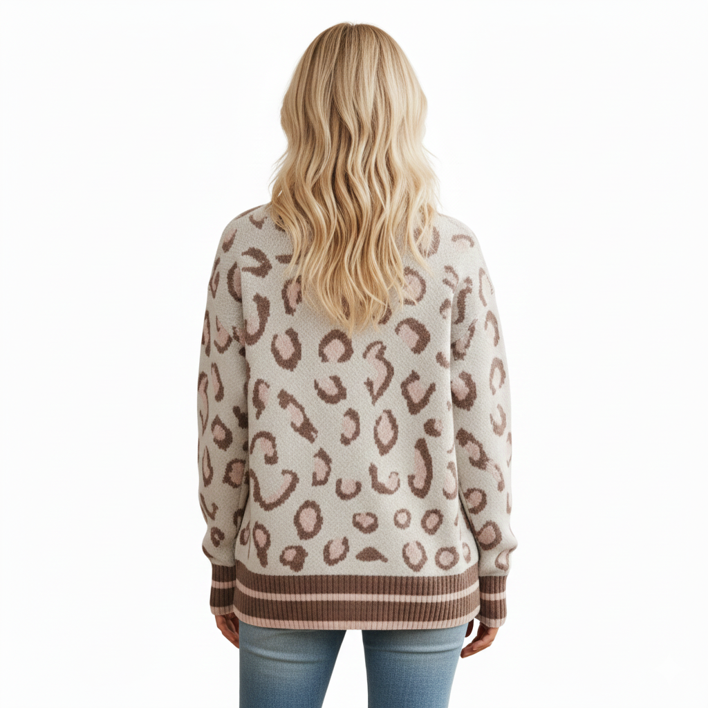 Women's Long Sleeve Knit Blouse in Relaxed Style