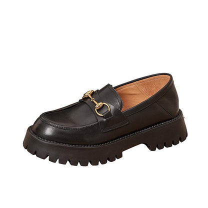 Ida Women's Chunky Platform Metal Chain Loafers, view 6