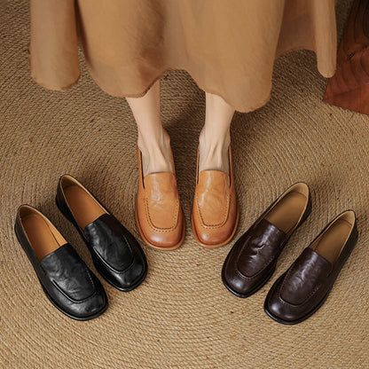 Ava Women's Slip On Sheepskin Flat Loafers, view 3