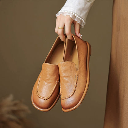 Ava Women's Slip On Sheepskin Flat Loafers, view 1