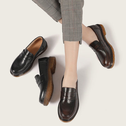 Maisie Women's Full Grain Leather Penny Loafers, view 2