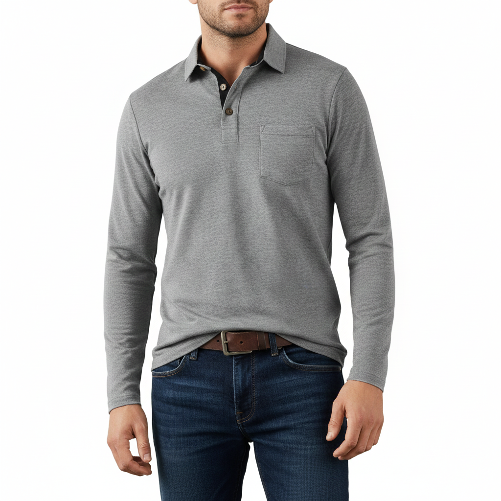 Men's Polo with Breathable Cotton in Modern Style