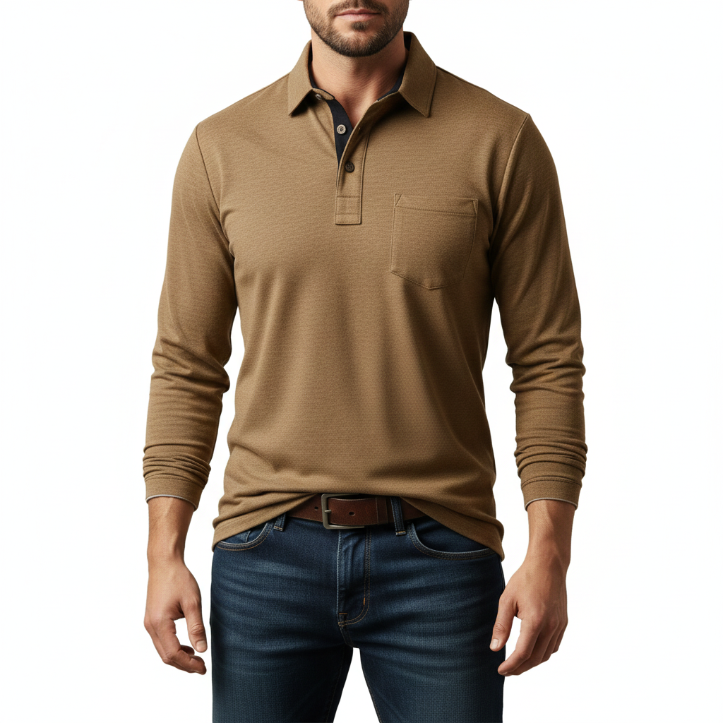 Men's Polo with Breathable Cotton in Modern Style