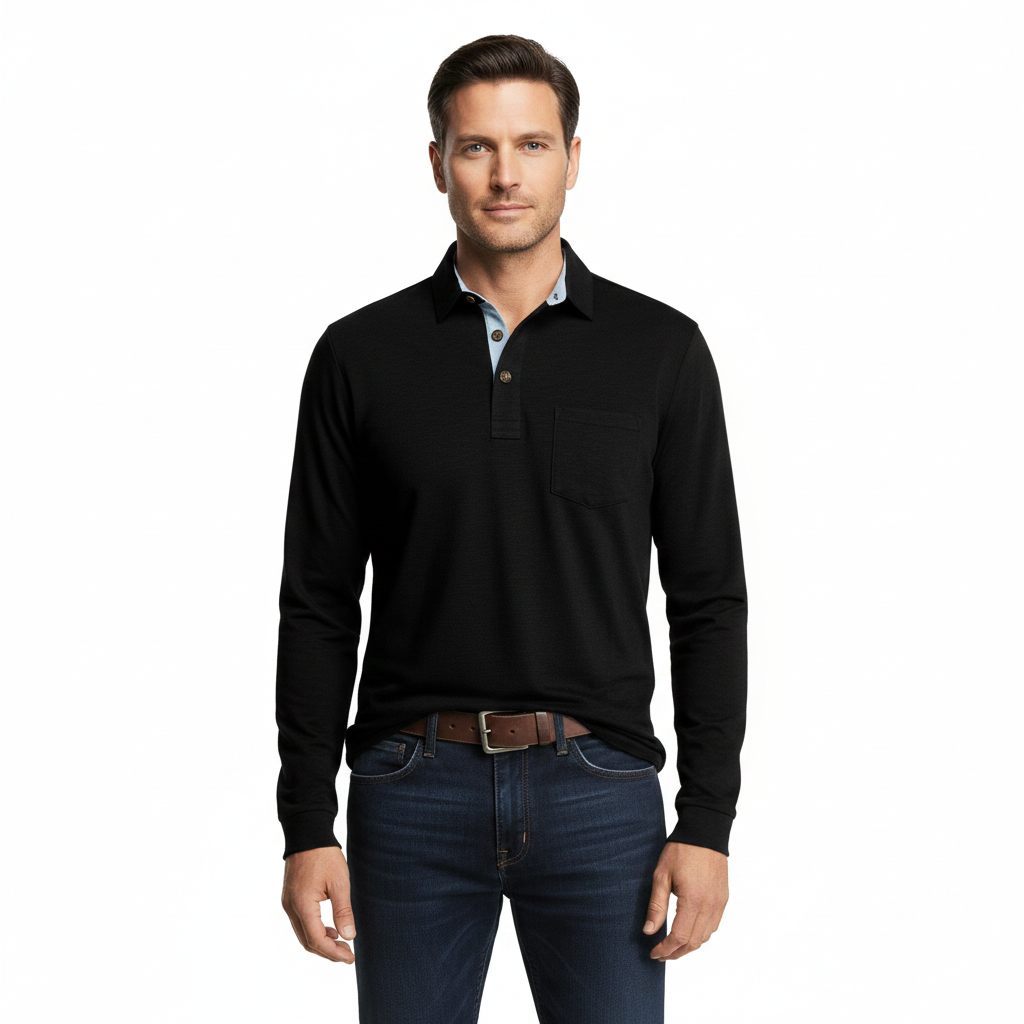 Men's Polo with Breathable Cotton in Modern Style