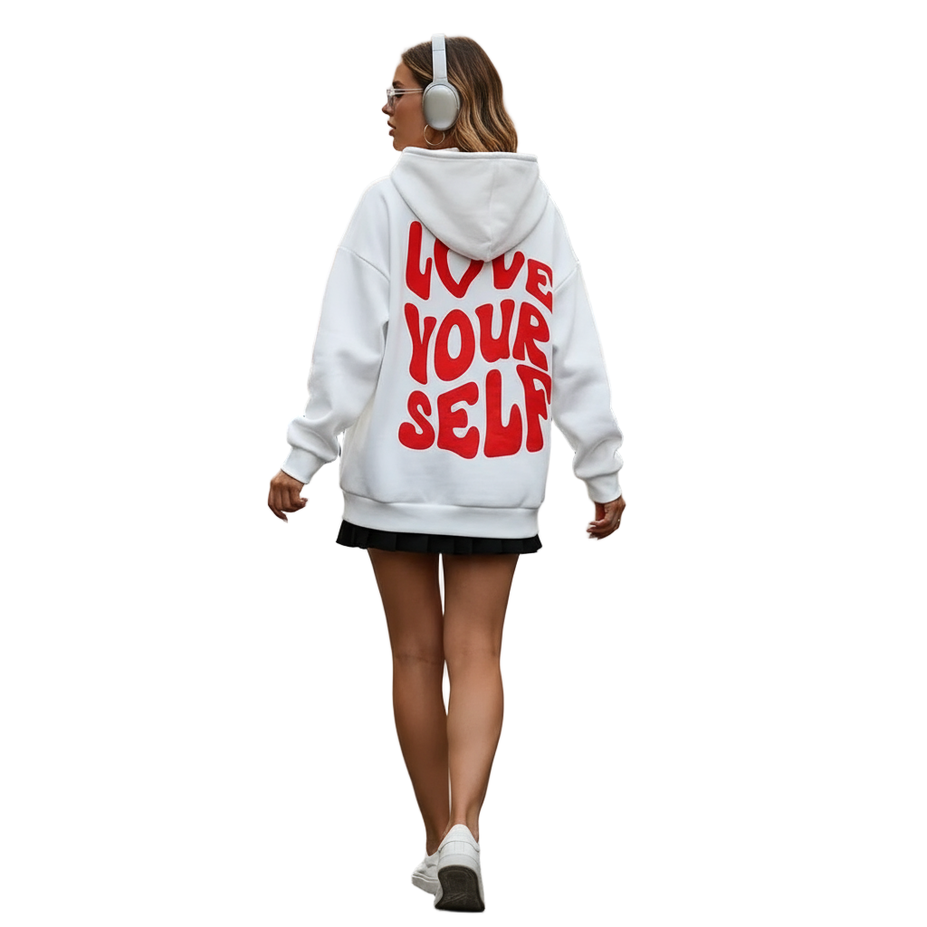 Women's Hooded Sweatshirt with Modern Design