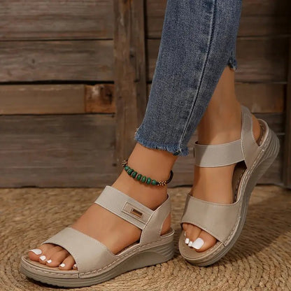 Maeve Women's Adjustable Strap Padded Footbed Sandals, view 3
