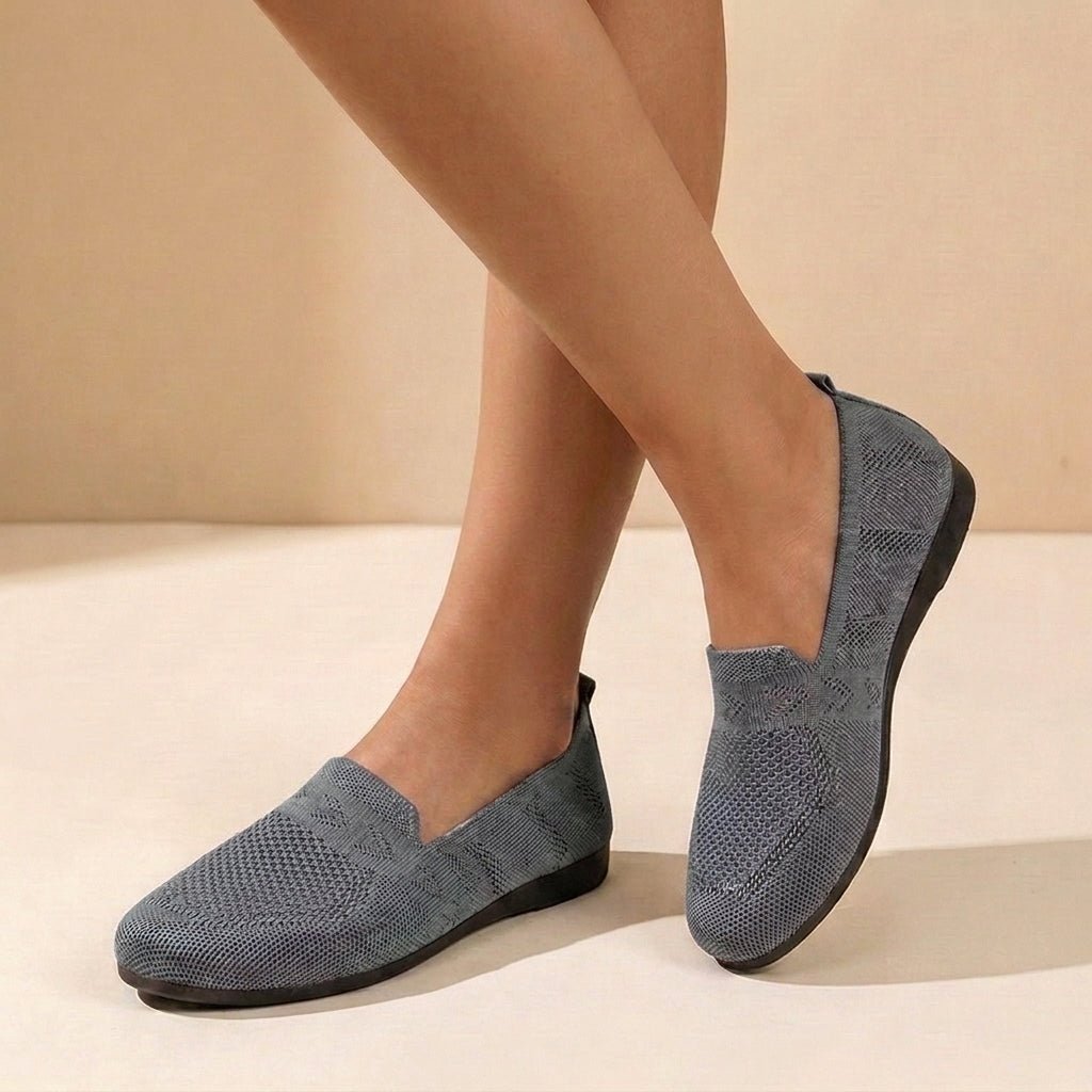 Margot Women's Knit Round Toe Flat Shoes, view 5