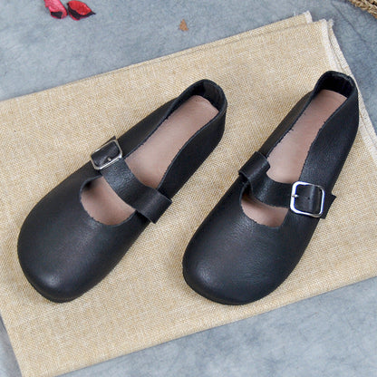 Nessa Women's Round Toe Buckle Strap Mary Jane Shoes, view 10