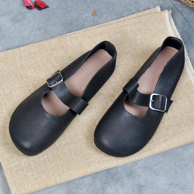 Nessa Women's Round Toe Buckle Strap Mary Jane Shoes, view 10