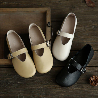 Nessa Women's Round Toe Buckle Strap Mary Jane Shoes, view 1